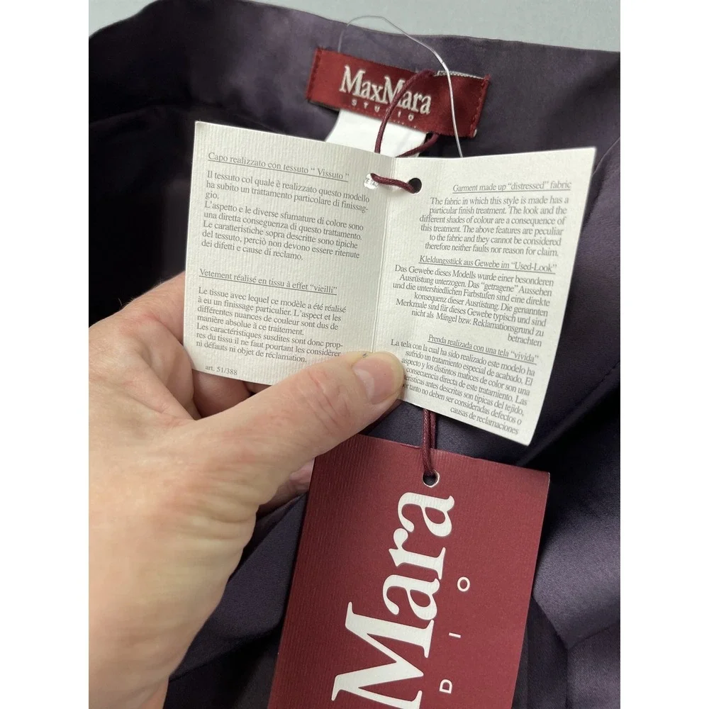 Max Mara Studio Womens Skirt Size US 10 IT‎ 40 Aubergine NWT
